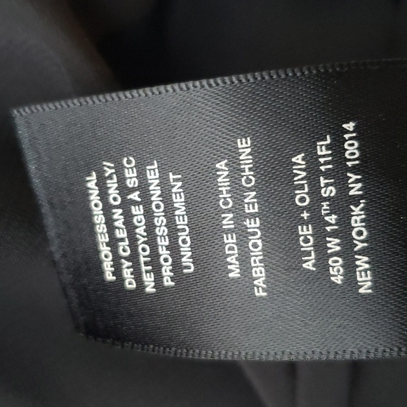 Alice + Olivia navy blue & cream summer dress w weighted lining - Picture 10 of 10